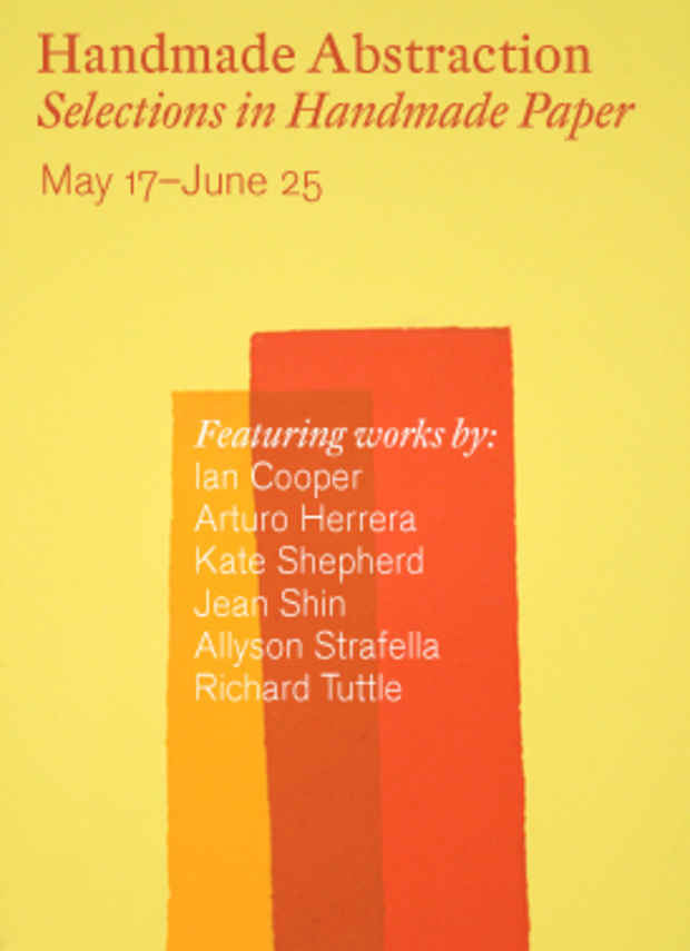 poster for "Handmade Abstraction: Selections in Handmade Paper" Exhibition