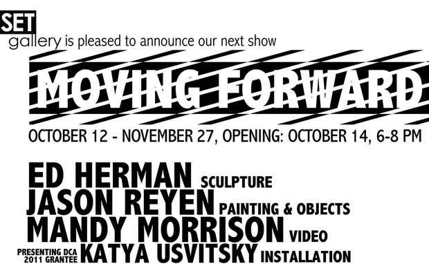 poster for "Moving Forward" Exhibition