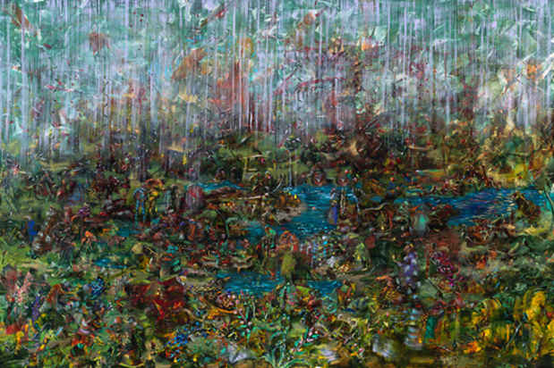 poster for Ali Banisadr "It Happened and It Never Did"