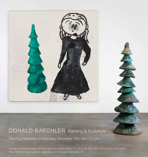 poster for Donald Baechler "Painting and Sculpture"