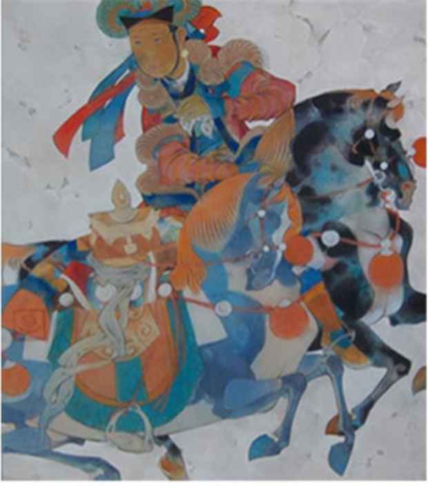 poster for "Mongol Visions: Winged Horses and Shamanic Skies" Exhibition