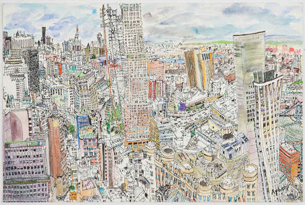 poster for Olive Ayhens "New York Drawings"