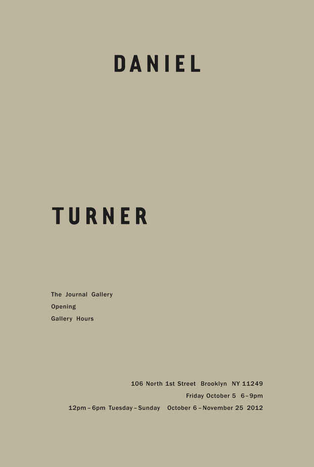 poster for Daniel Turner Exhibition
