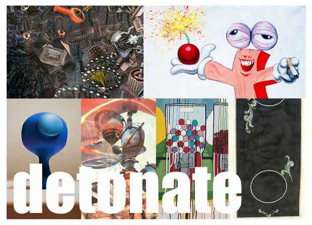 poster for "Detonate: Chaos and Consumerism" Exhibiton