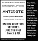 poster for "Antidote" Exhibition