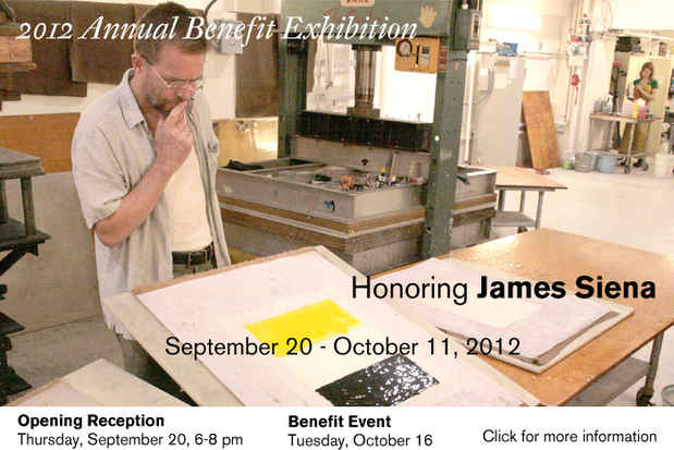 poster for "2012 Annual Benefit Exhibition and Auction: Honoring James Siena" Exhibition 