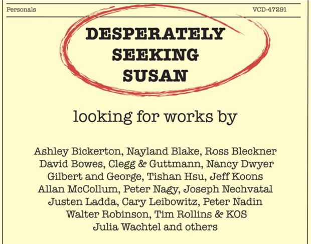 poster for "Desperately Seeking Susan" Exhibition