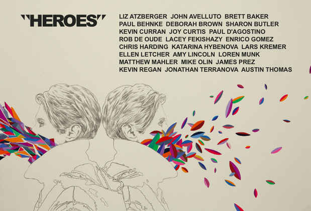 poster for "Heroes" Exhibition