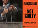 poster for Francois Bard "Not Guilty"