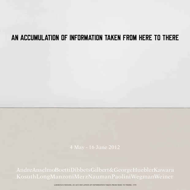 poster for "AN ACCUMULATION OF INFORMATION TAKEN FROM HERE TO THERE" Exhibition