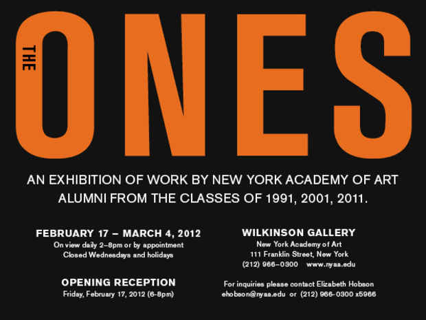 poster for "The One" Exhibition