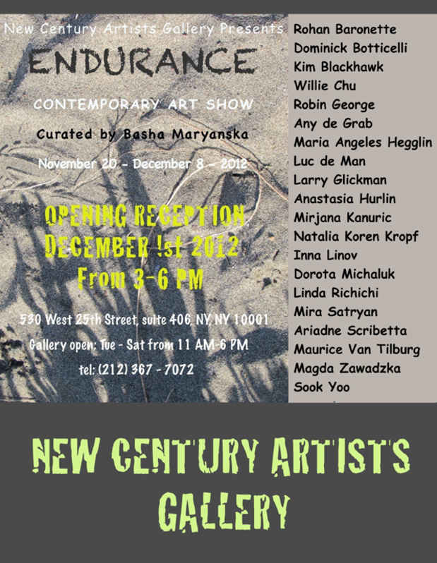 poster for "Endurance" Exhibition