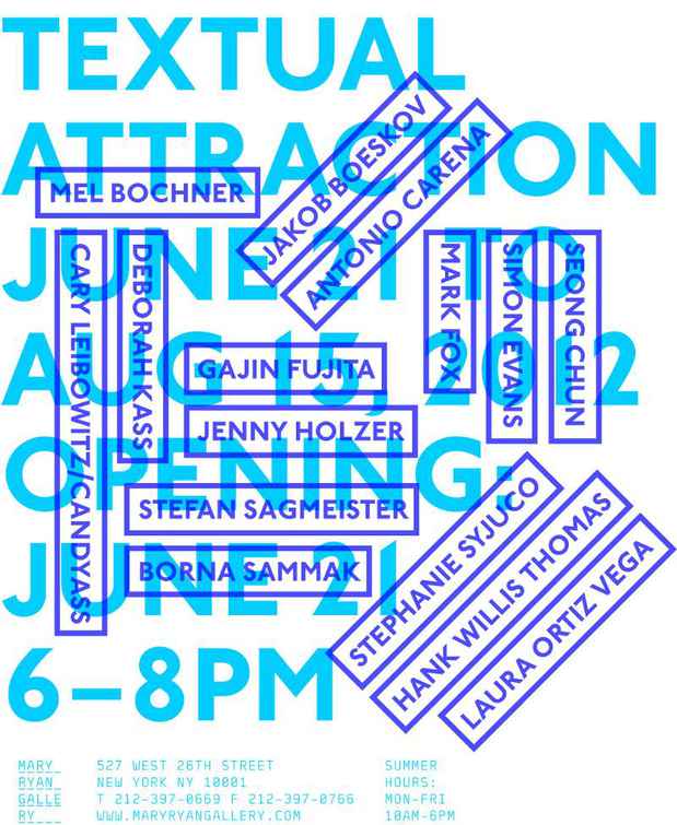 poster for "Textual Attraction" Exhibition