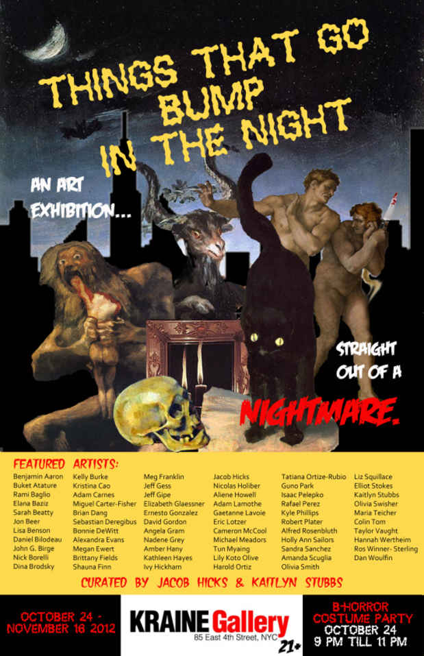 poster for "Things That Go Bump in The Night" Exhibition