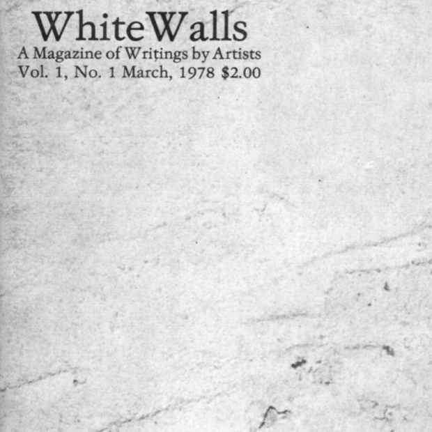 poster for "WhiteWalls: Writings by Artists 1978 - 2008" Exhibition