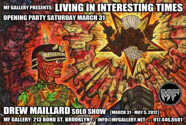 poster for Drew Maillard "Living In Interesting Times"