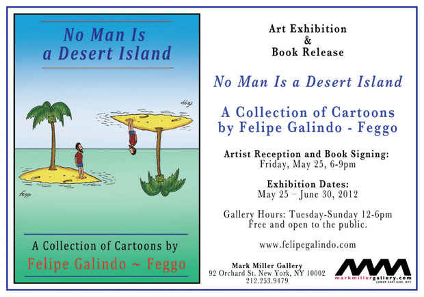 poster for Felipe Galindo “No Man Is a Desert Island”