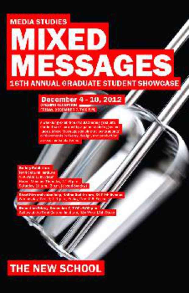 poster for "Media Studies: Mixed Messages" Exhibition