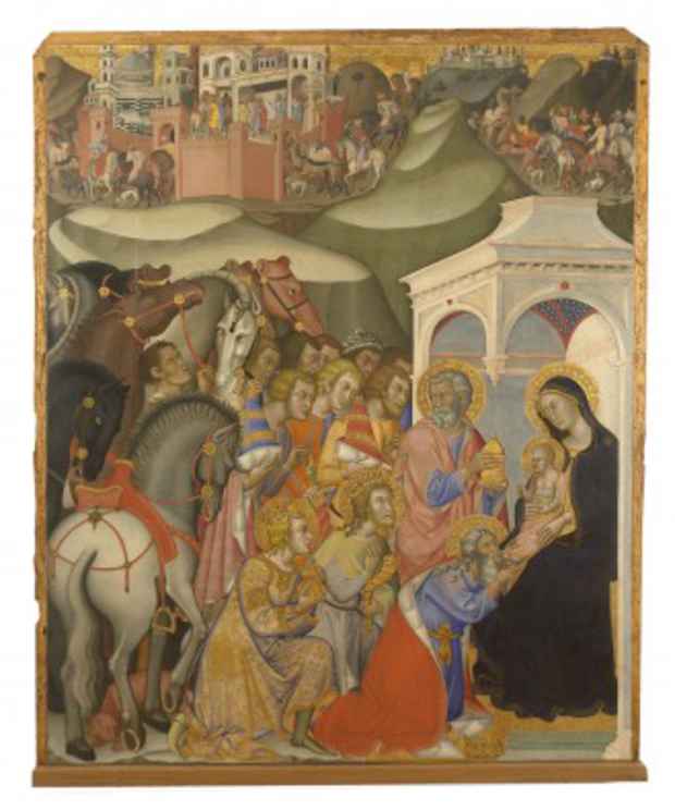 poster for "The Adoration of the Magi by Bartolo di Fredi: A Masterpiece Reconstructed" Exhibition