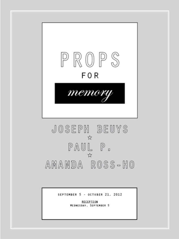 poster for "Props For Memory" Exhibition
