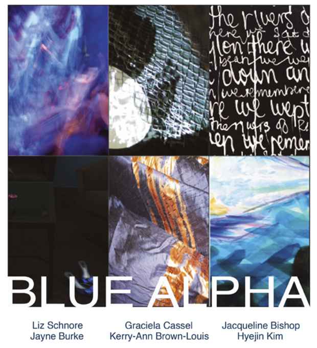poster for "Blue Alpha" Exhibition