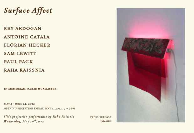 poster for "Surface Affect" Exhibition