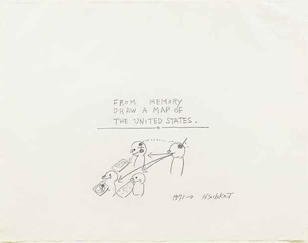 poster for “From Memory Draw a Map of the United States” Exhibition