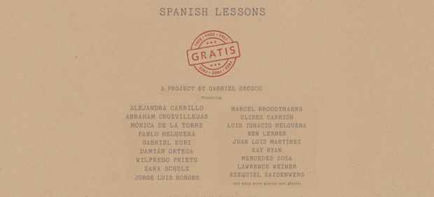 poster for “Spanish Lessons” Exhibition