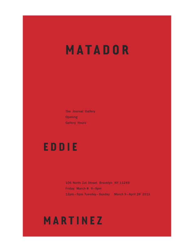 poster for Eddie Martinez "Matador"