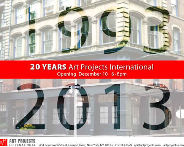 poster for “20 Years: Art Projects International” Exhibition