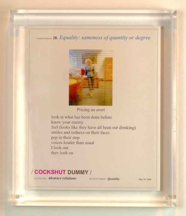 poster for Carol Szymanski “Cockshut Dummy - A Ten-Year Composition”