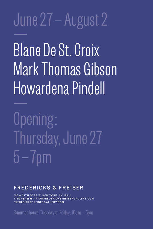 poster for Blane De St. Croix, Mark Thomas Gibson, Howardena Pindell Exhibition