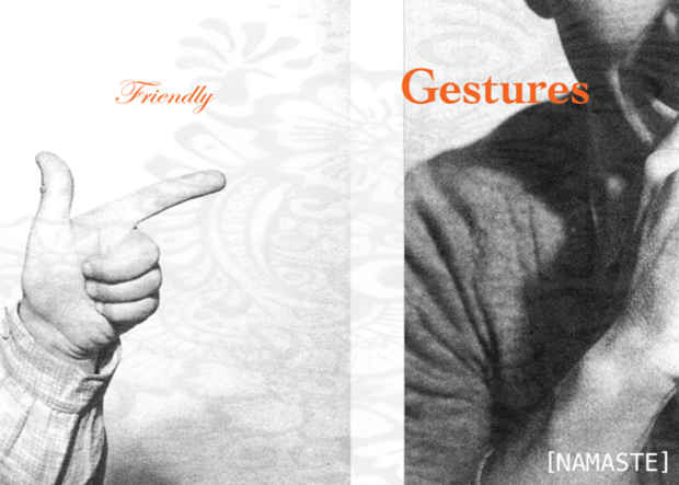 poster for “Friendly Gestures [namaste] | The Year of India at Queens College” Exhibition