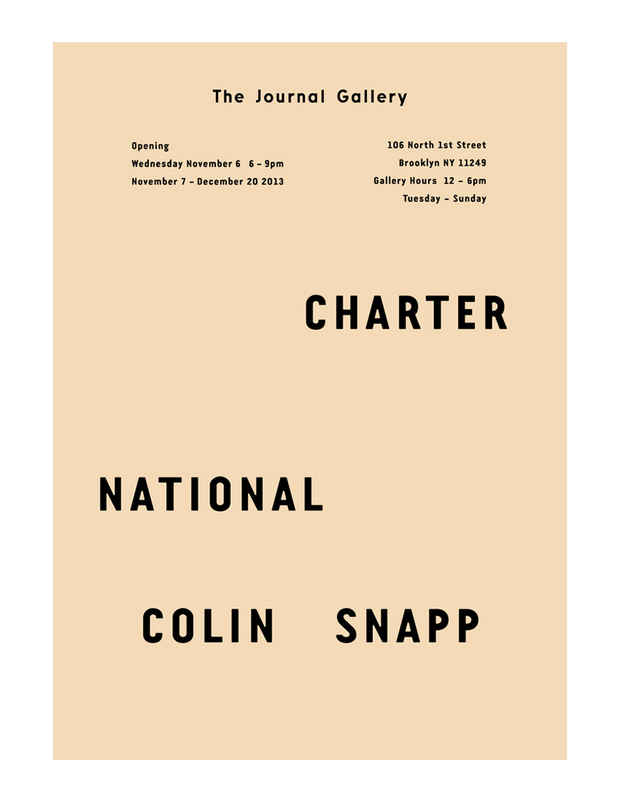 poster for Colin Snapp “National Charter”