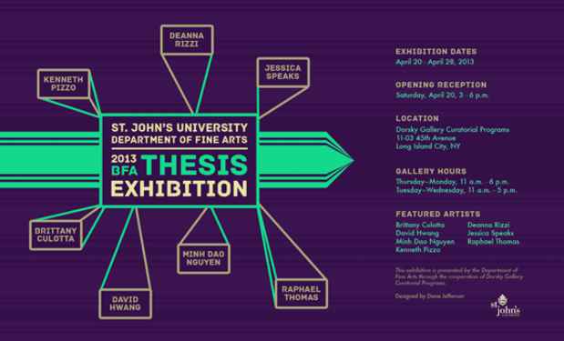 poster for "St. John's University BFA Thesis" Exhibition