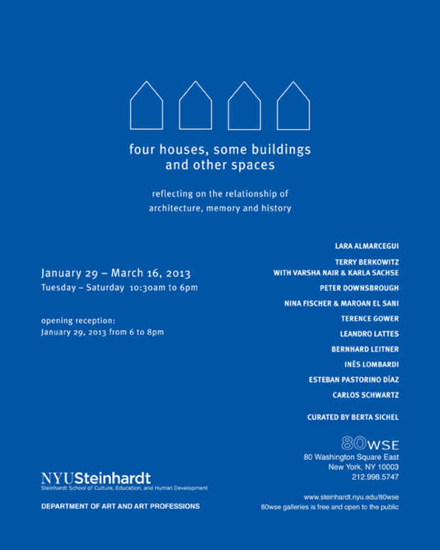 poster for "4 Houses, Some Buildings and Other Spaces" Exhibition