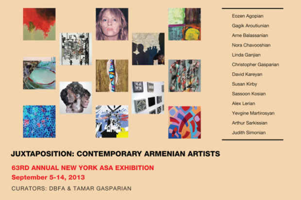 poster for “Juxtaposition: Contemporary Armenian Artists” Exhibition