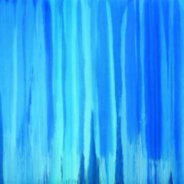poster for Pat Steir “Blue River”