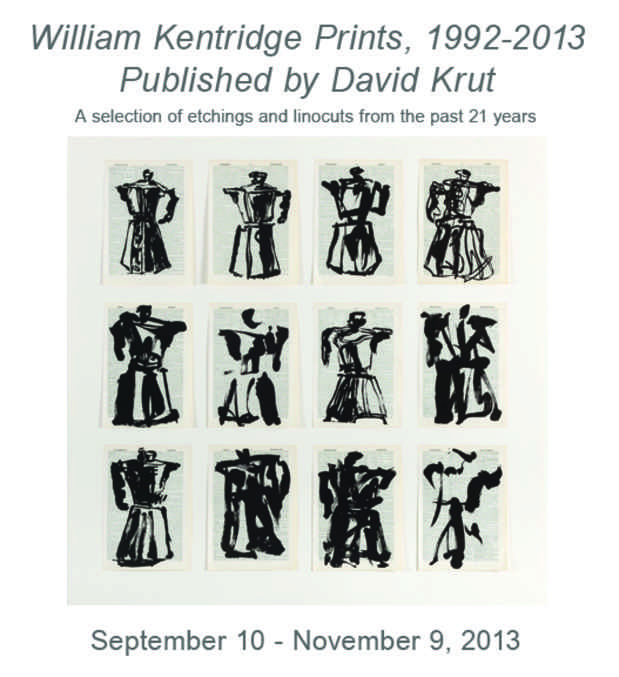 poster for “William Kentridge Prints, 1992-2013” Exhibition