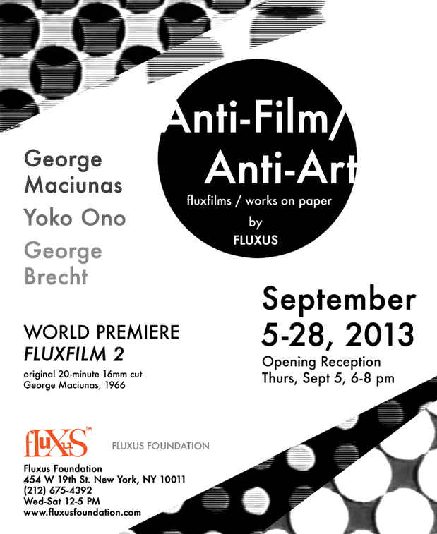 poster for “Anti-Film / Anti-Art” Exhibition