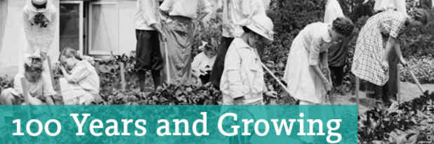 poster for “100 Years and Growing: A Century in the Children’s Garden” Exhibition