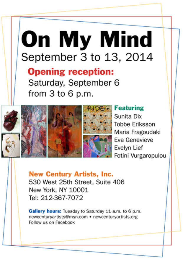 poster for “On My Mind” Exhibition