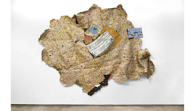 poster for El Anatsui “Trains of Thought”