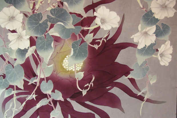 poster for Kiyoko Yamamoto “Dyed White Flowers”
