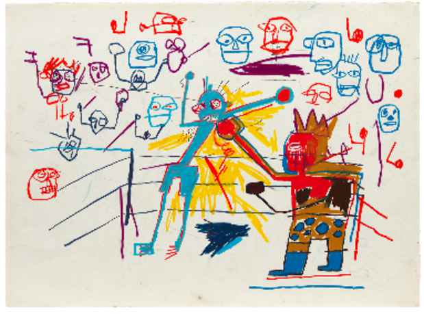 poster for Jean-Michel Basquiat “Drawing Work from the Schorr Family Collection”