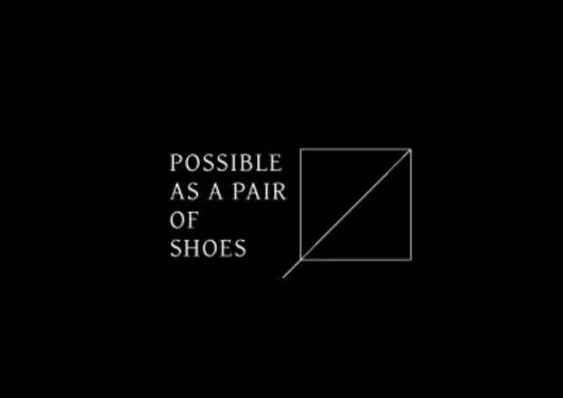 poster for “Possible as a Pair of Shoes” Exhibition