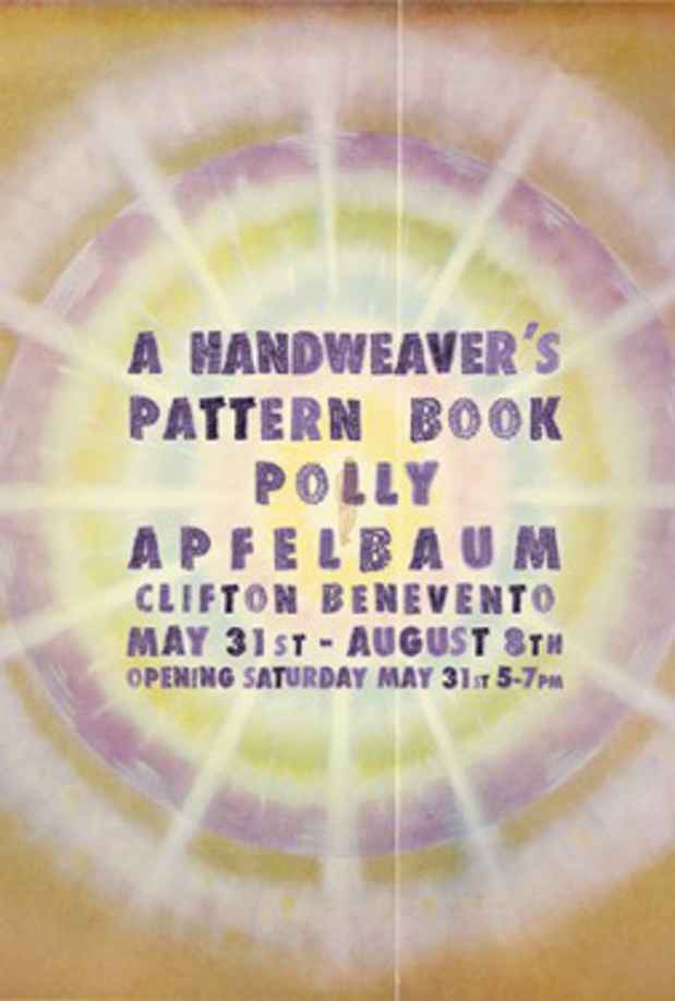 poster for Polly Apfelbaum “A Handweaver’s Pattern Book”