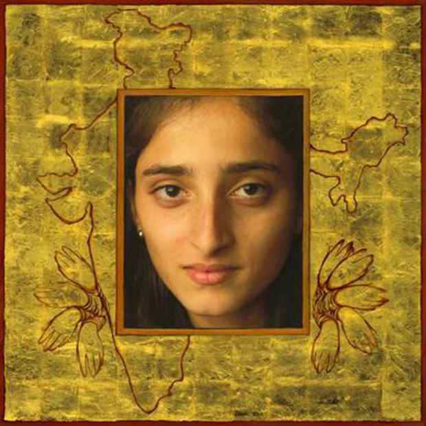 poster for Siona Benjamin “Faces: Weaving Indian Jewish Narratives”