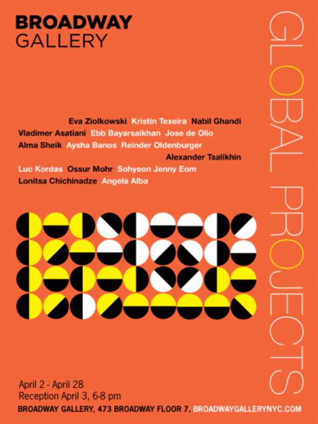poster for “Global Projects: Artists at Home and Abroad, April 2014” Exhibition