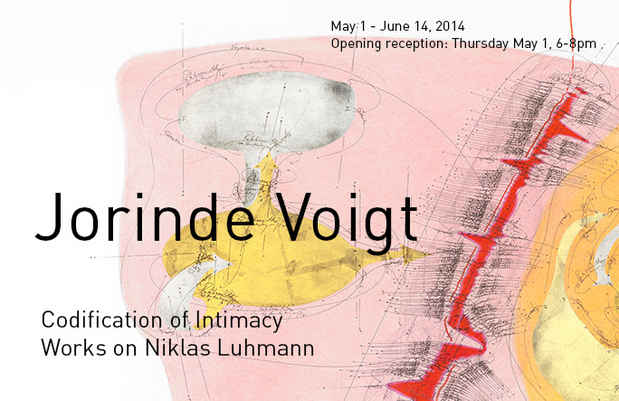 poster for Jorinde Voigt “Codification of Intimacy : Works on Niklas Luhmann”